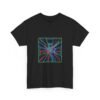 neon geometric burst tee | abstract retro lines