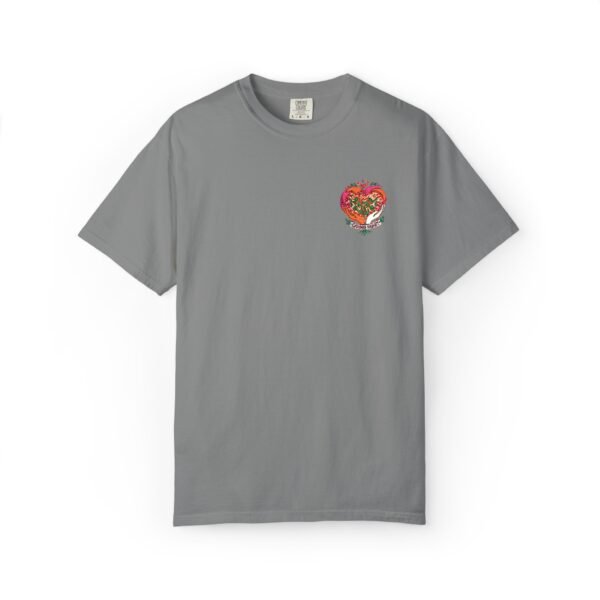 caring heart floral pocket t shirt