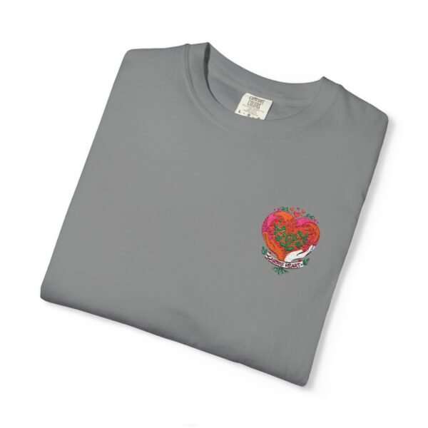 caring heart floral pocket t shirt